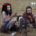Festival papou de la vallée de la Baliem femme et son cochon