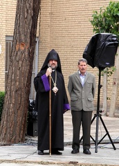 Ispahan : quartier arménien de Djolfa - cathédrale de Vank- célébration du génocide