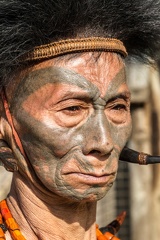 Nagaland :  tribu Konyak - guerrier très puissant