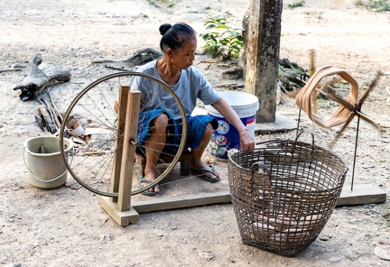 village Thai Lue de Ban Nayang : filage