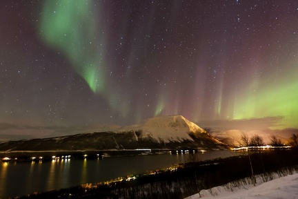 aurore boréale environsde Tromso