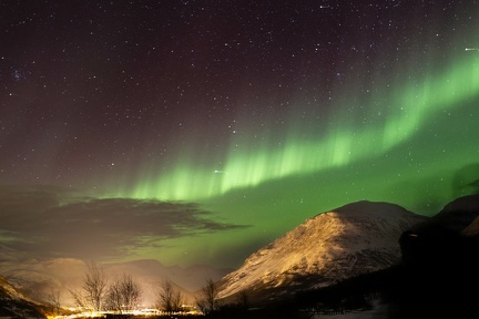 aurore boréale environsde Tromso
